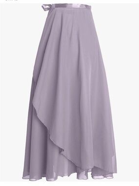 Lavender Chiffon Wrap Ballet Dance Ballroom Skirt